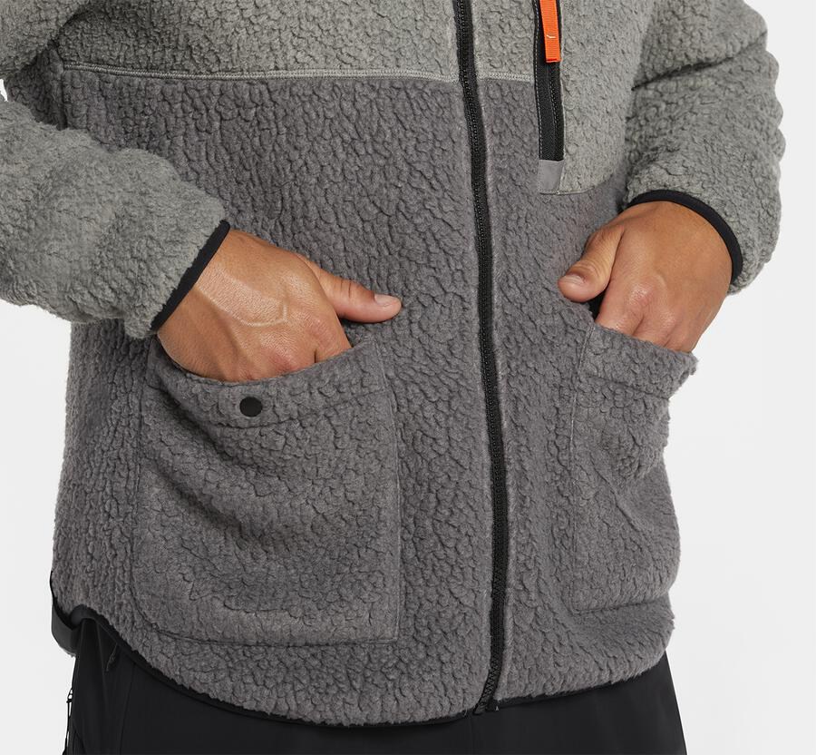 Hoka One One Mens Jackets - Fleece Sky - Grey - BGSP94058